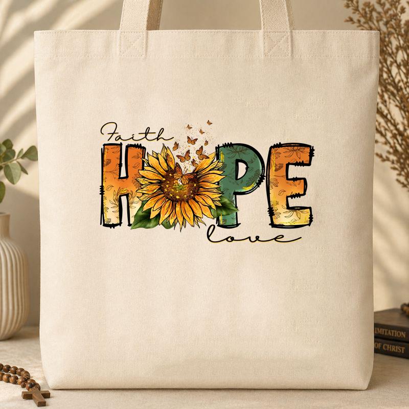 Faith Hope Love Sunflower Butterfly 02