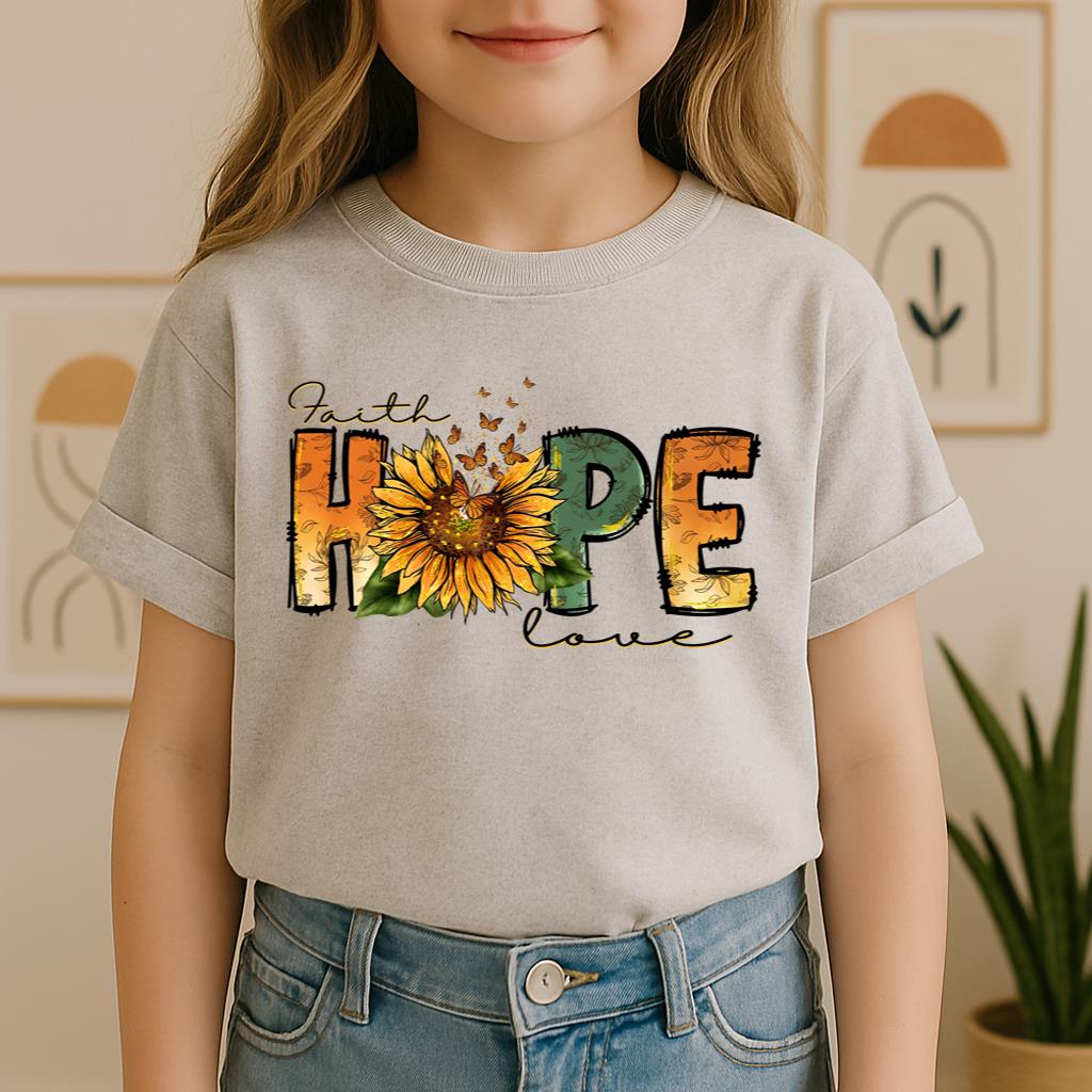 Faith Hope Love Sunflower Butterfly 02