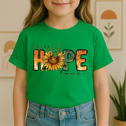 Faith Hope Love Sunflower Butterfly 02