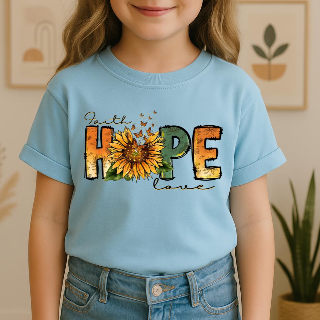 Faith Hope Love Sunflower Butterfly 02