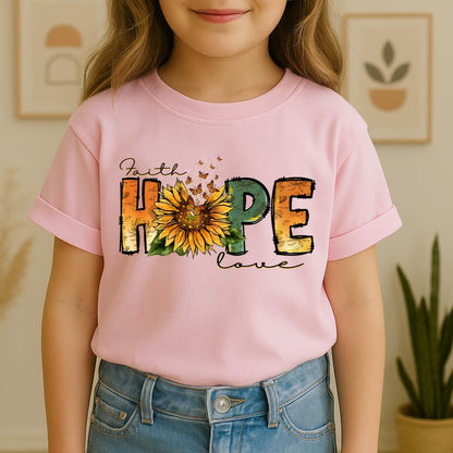 Faith Hope Love Sunflower Butterfly 02