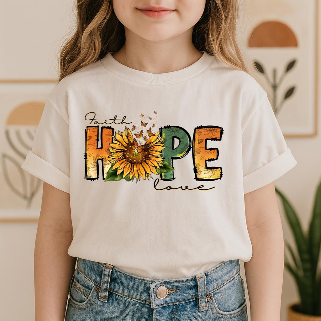 Faith Hope Love Sunflower Butterfly 02