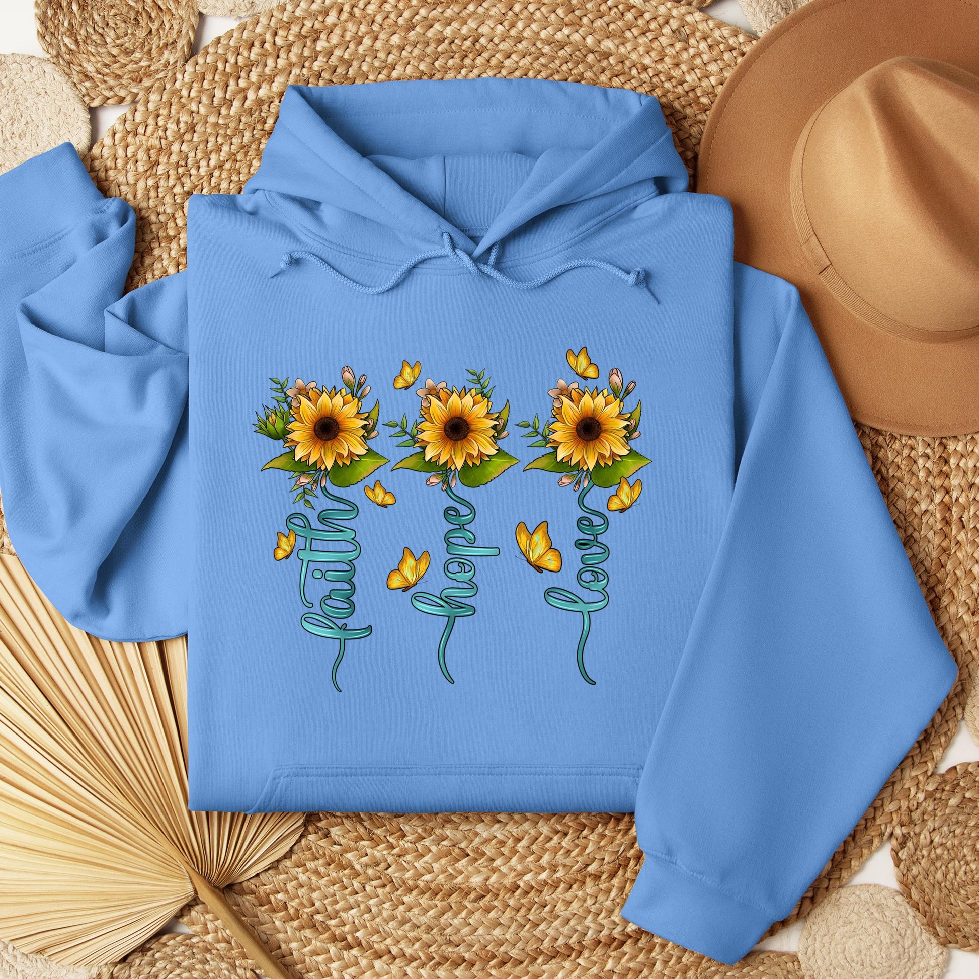 Faith Hope Love Sunflower Butterfly 03
