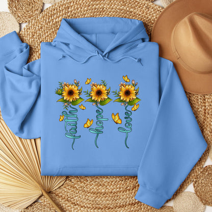 Faith Hope Love Sunflower Butterfly 03
