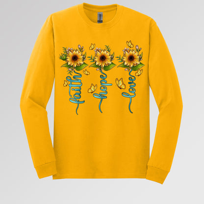 Faith Hope Love Sunflower Butterfly 03