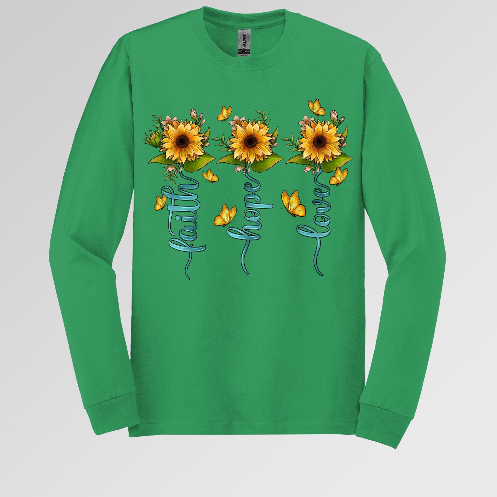 Faith Hope Love Sunflower Butterfly 03