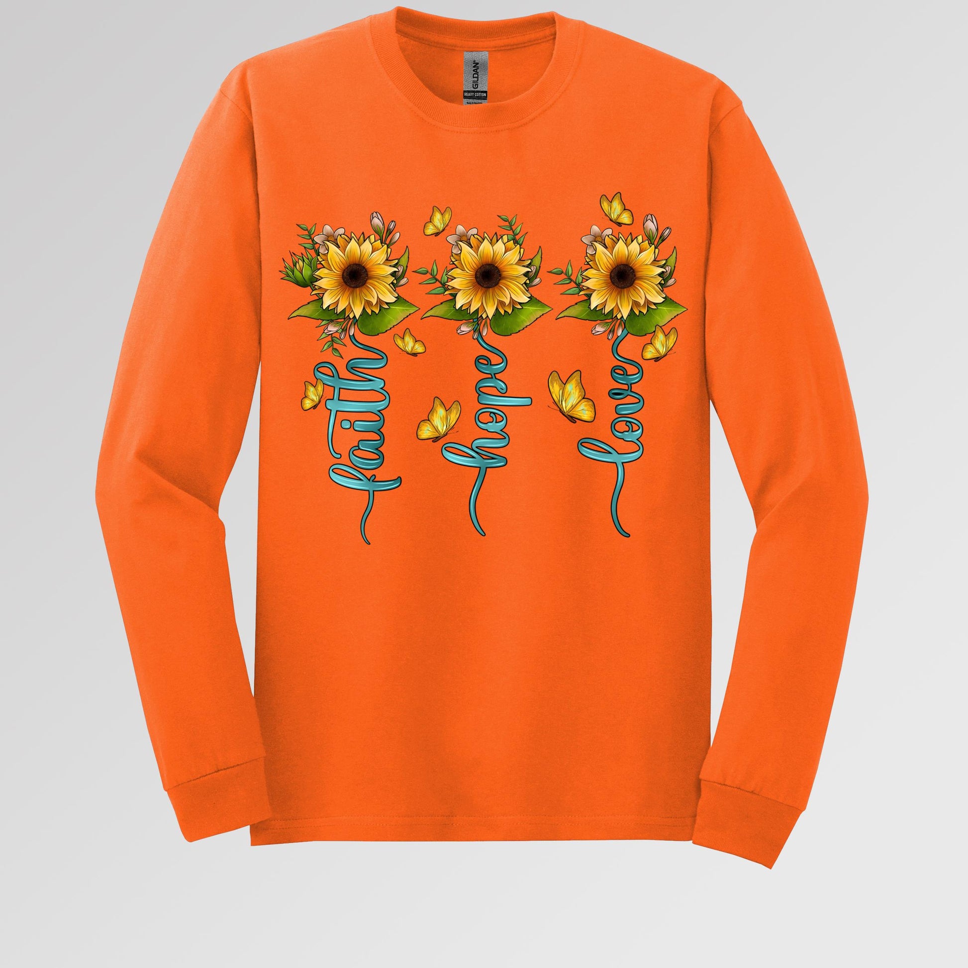 Faith Hope Love Sunflower Butterfly 03