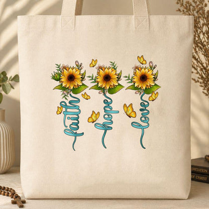 Faith Hope Love Sunflower Butterfly 03