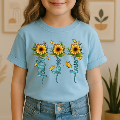 Faith Hope Love Sunflower Butterfly 03