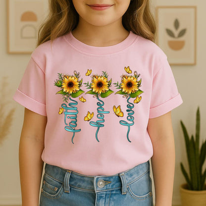 Faith Hope Love Sunflower Butterfly 03