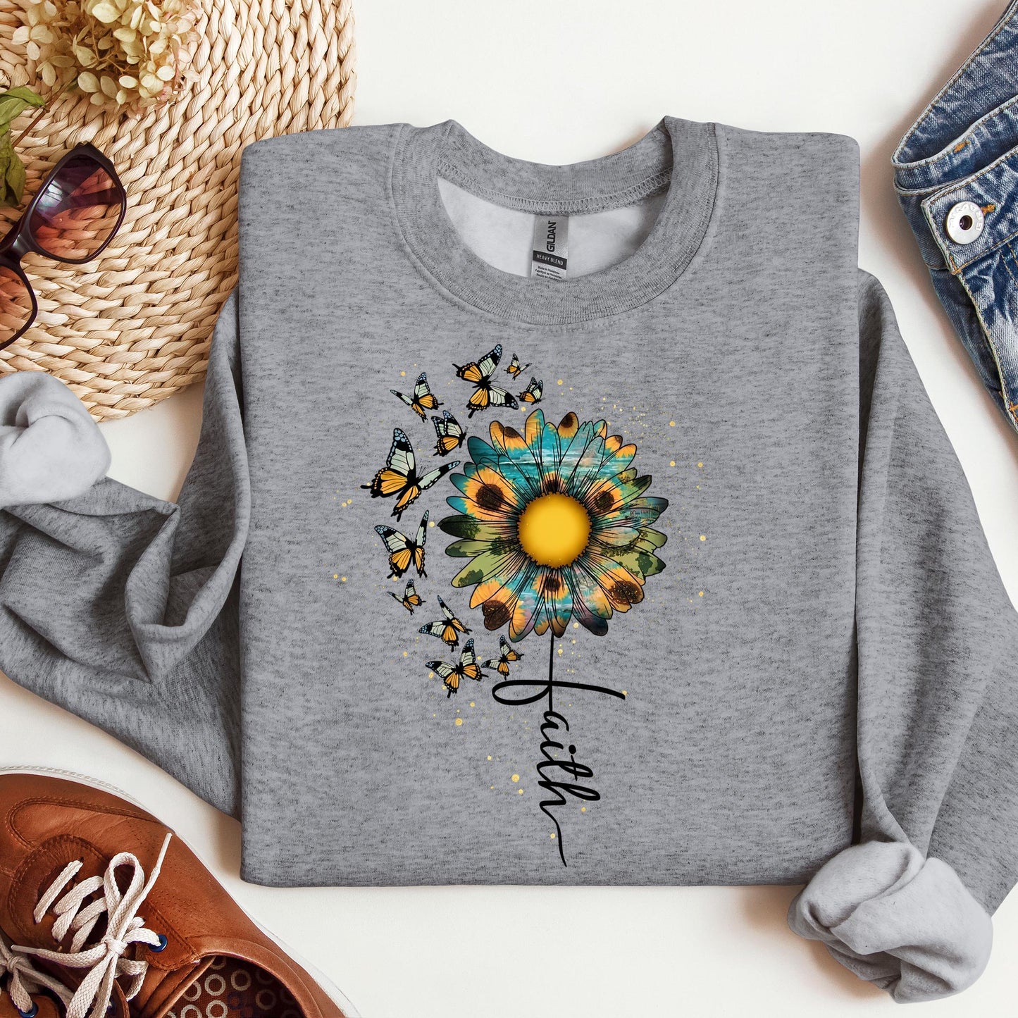 Faith Sunflower Butterfly 05