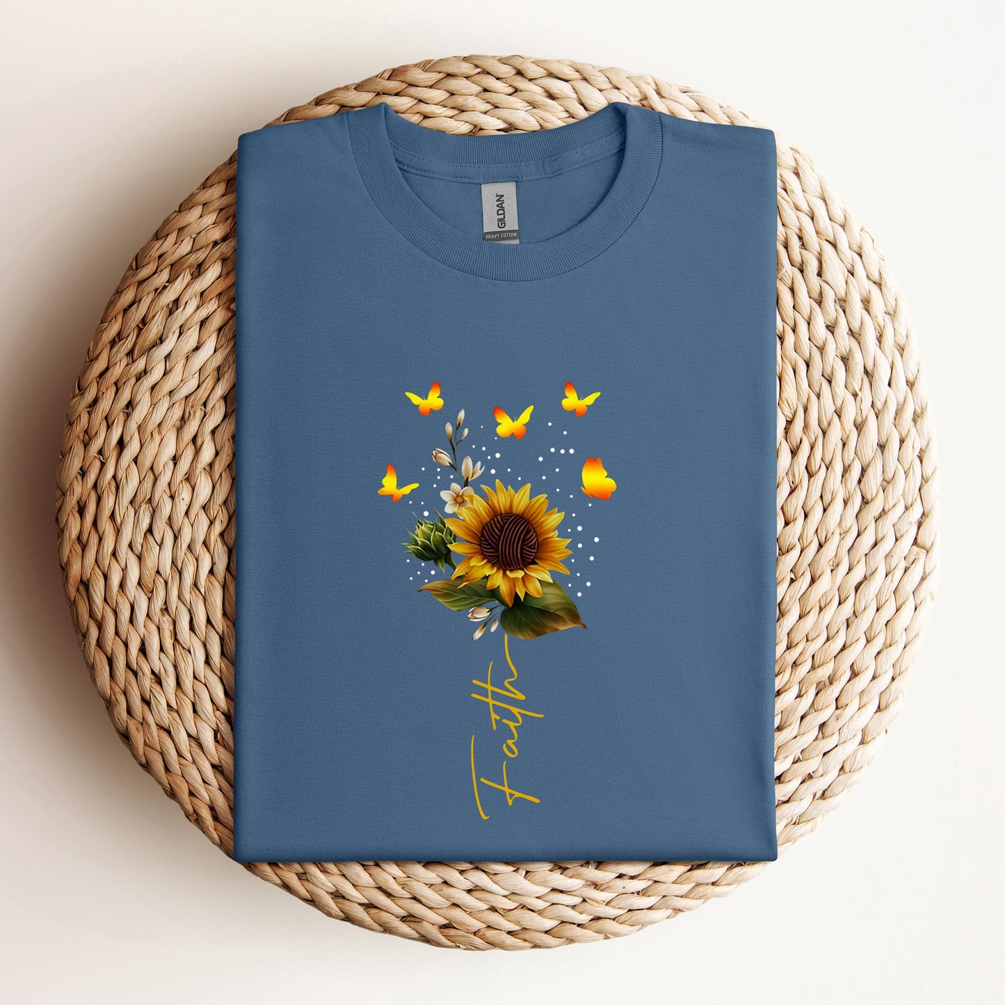 Faith Sunflower Butterfly Yarn