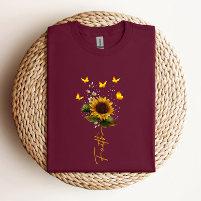 Faith Sunflower Butterfly Yarn