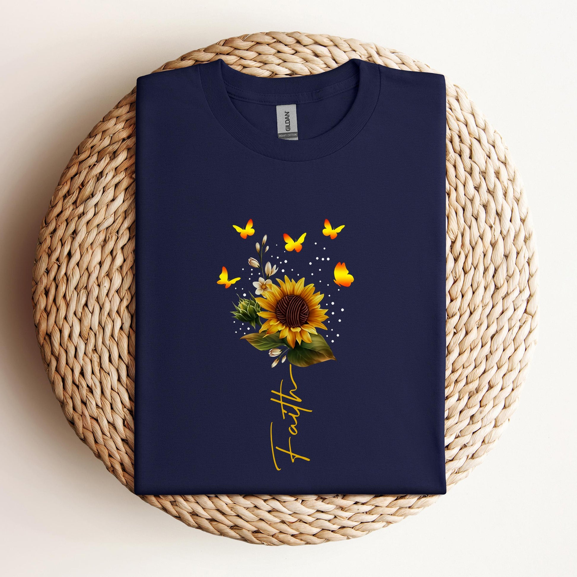 Faith Sunflower Butterfly Yarn