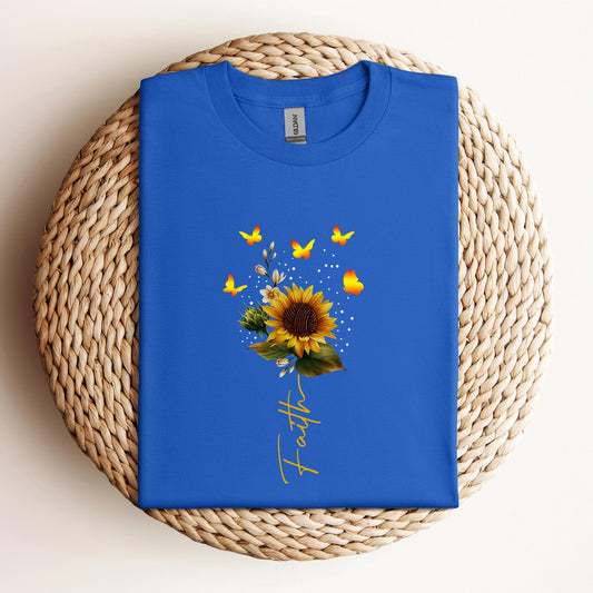 Faith Sunflower Butterfly Yarn