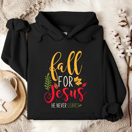 Fall For Jesus He Never Leaves 09 Hoodie
