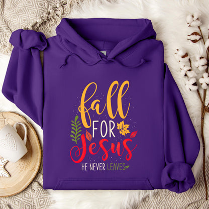 Fall For Jesus He Never Leaves 09 Hoodie