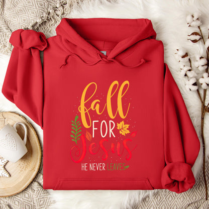 Fall For Jesus He Never Leaves 09 Hoodie