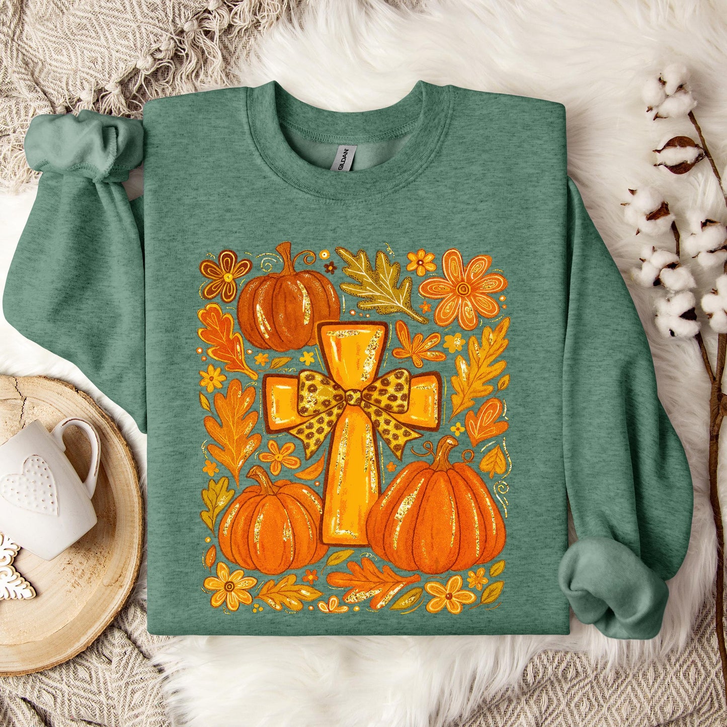 Fall For Jesus He Never Leaves 16 Sweatshirt