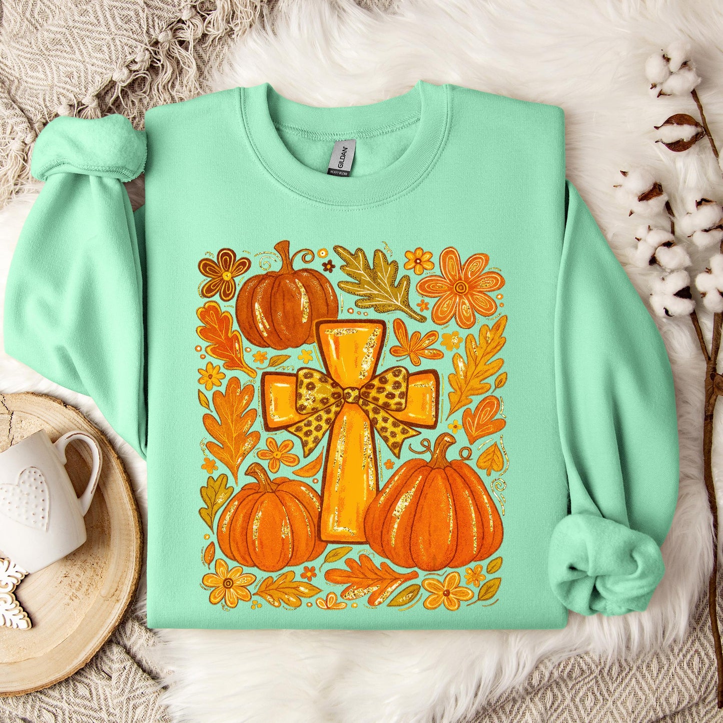 Fall For Jesus He Never Leaves 16 Sweatshirt