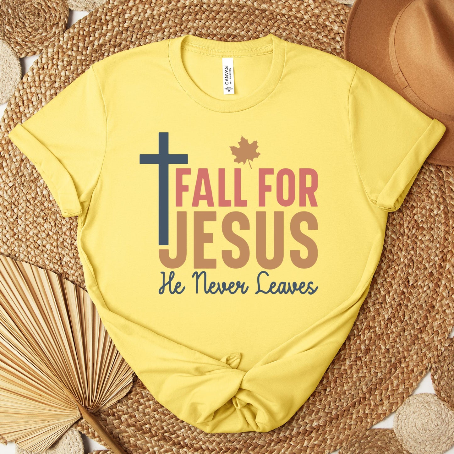 Fall For Jesus He Never Leaves 17 Premium T-shirt