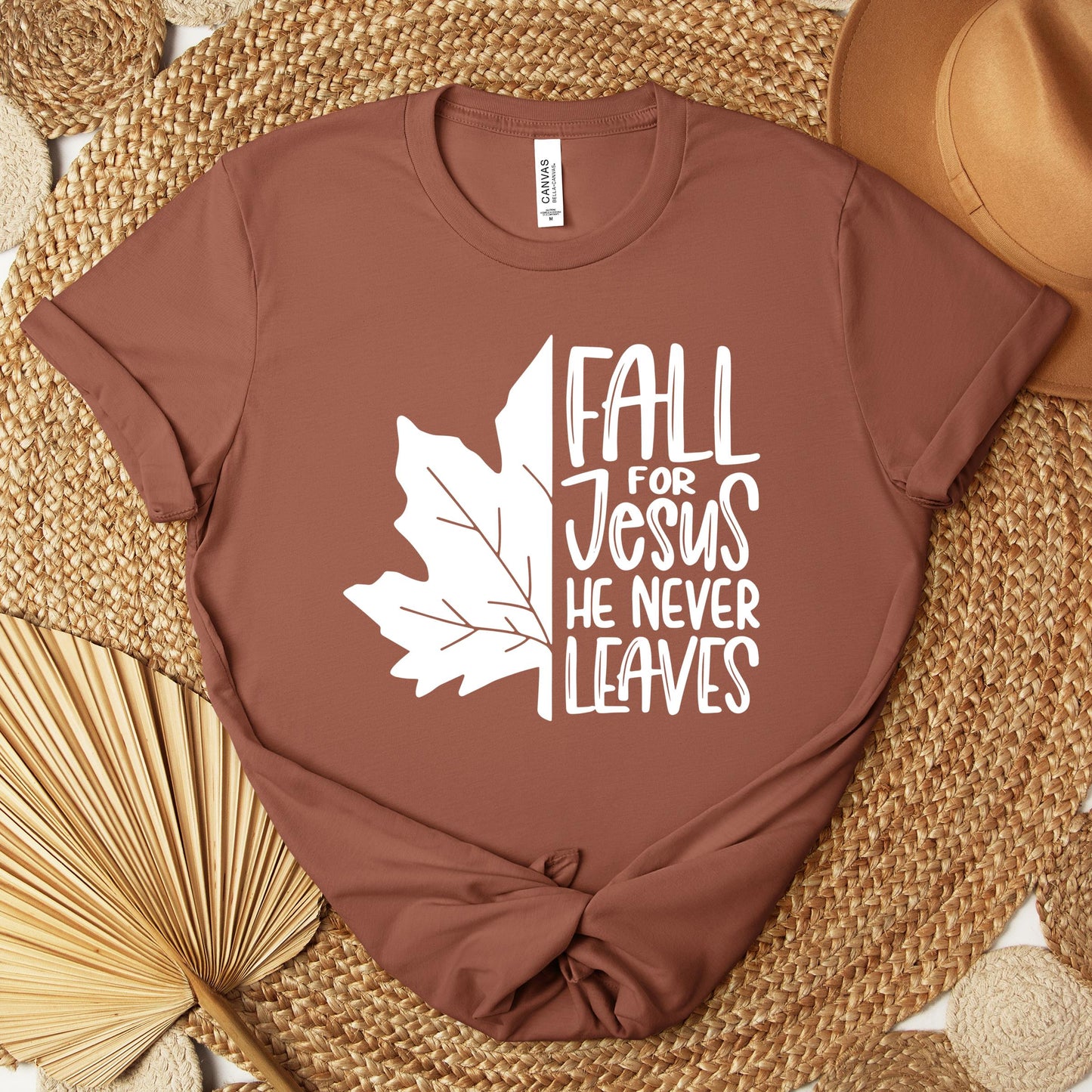 Fall For Jesus He Never Leaves 19 Premium T-shirt