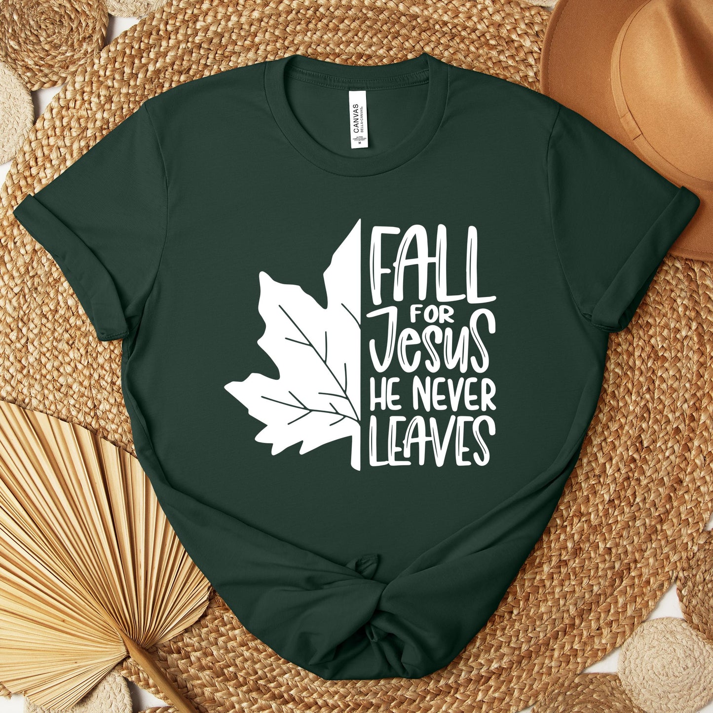 Fall For Jesus He Never Leaves 19 Premium T-shirt