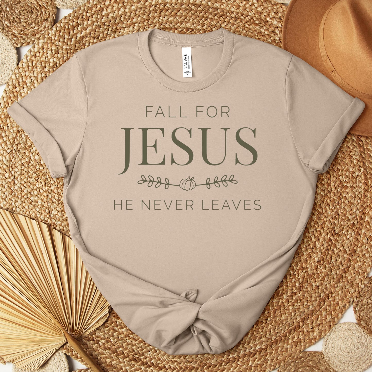 Fall For Jesus He Never Leaves 20 Premium T-shirt