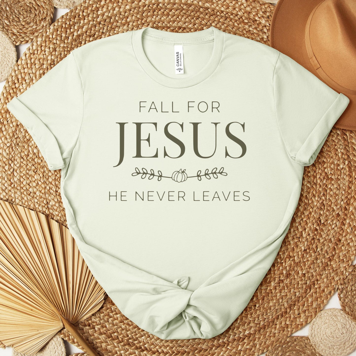 Fall For Jesus He Never Leaves 20 Premium T-shirt