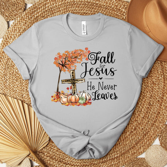 Fall For Jesus He Never Leaves 21 Premium T-shirt