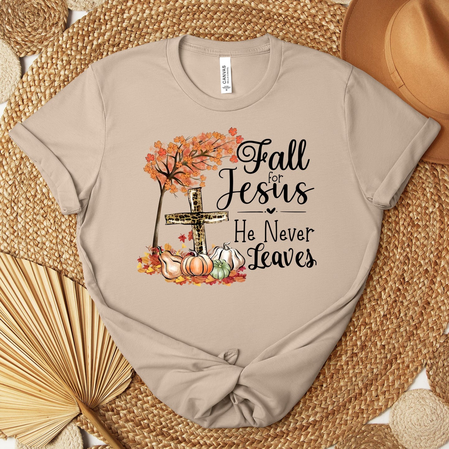 Fall For Jesus He Never Leaves 21 Premium T-shirt
