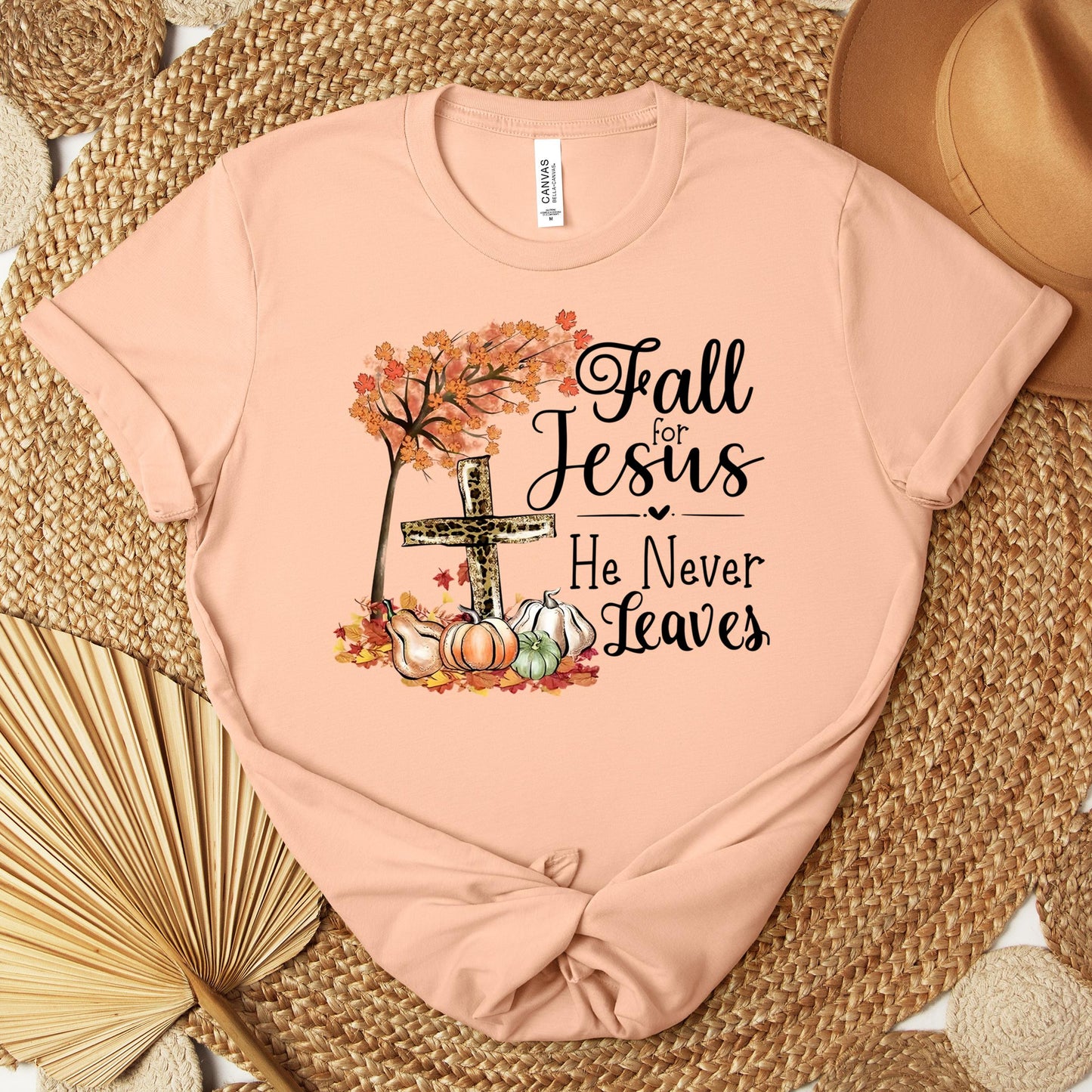 Fall For Jesus He Never Leaves 21 Premium T-shirt
