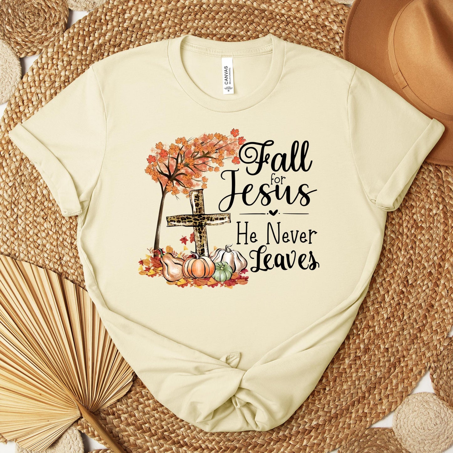 Fall For Jesus He Never Leaves 21 Premium T-shirt