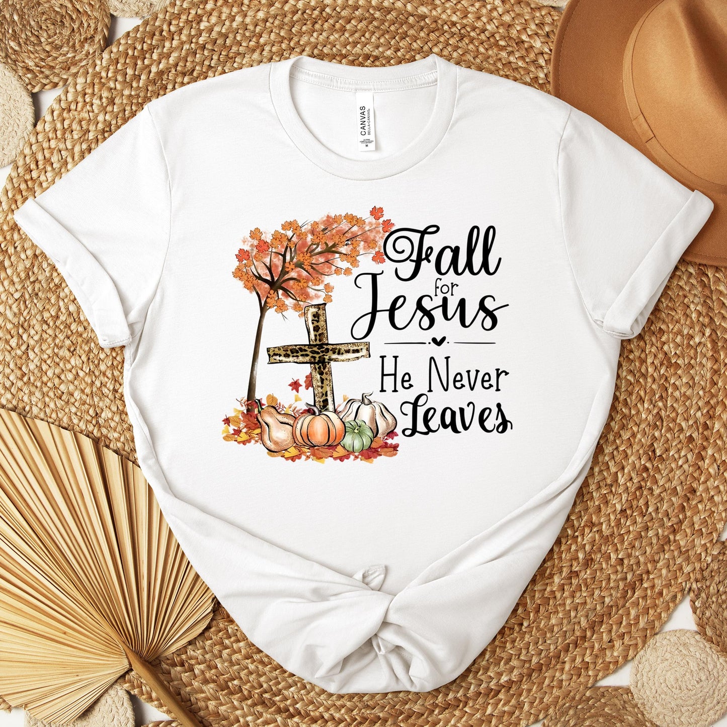 Fall For Jesus He Never Leaves 21 Premium T-shirt