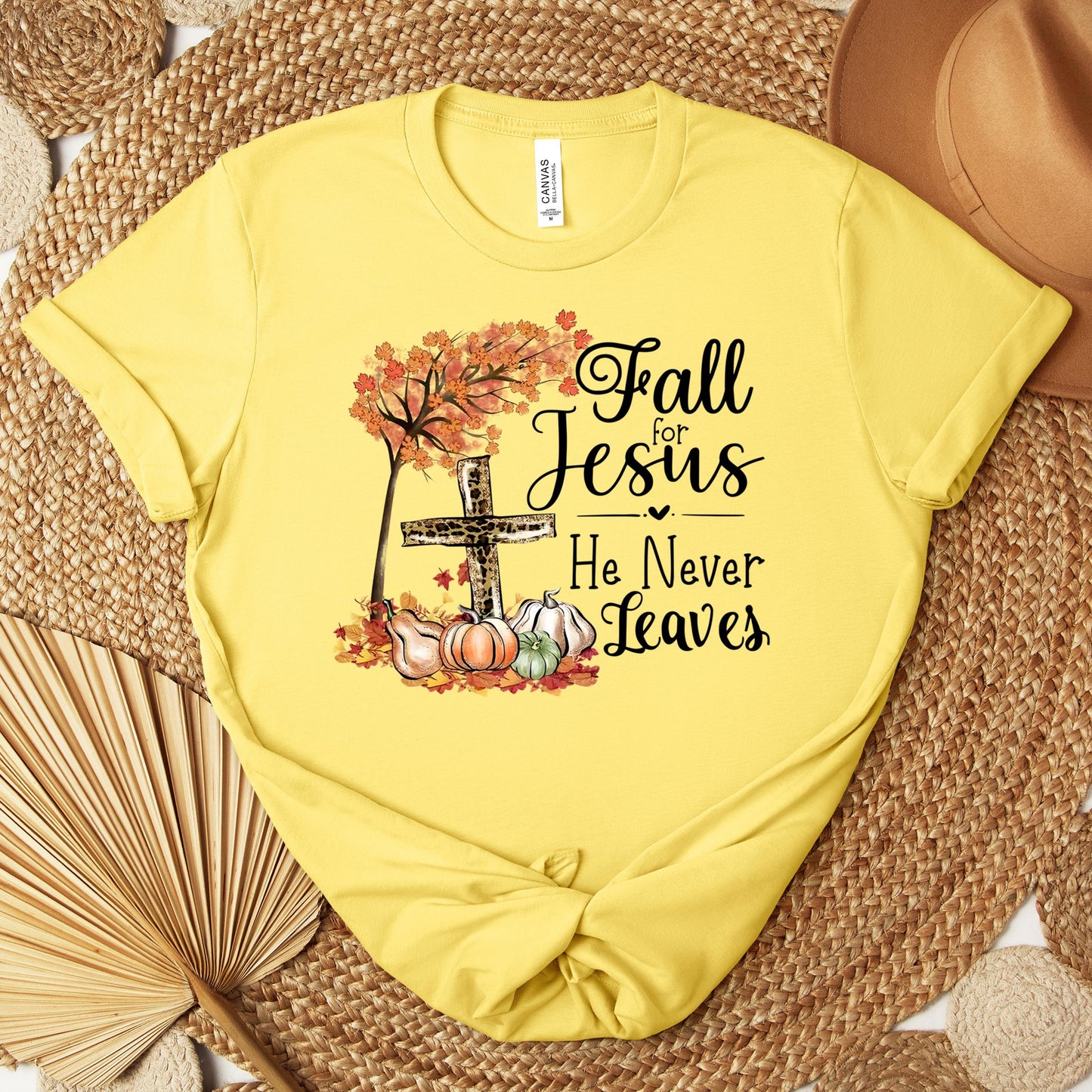 Fall For Jesus He Never Leaves 21 Premium T-shirt