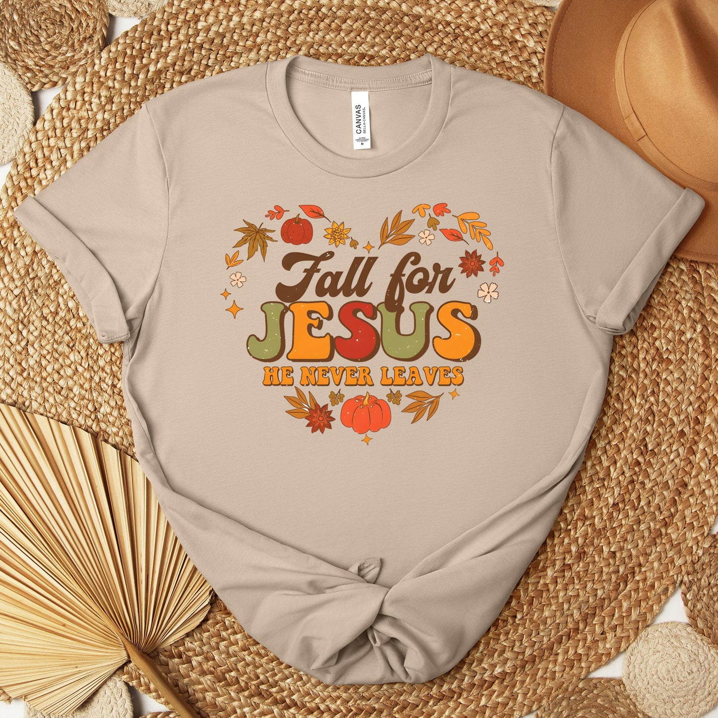 Fall For Jesus He Never Leaves 22 Premium T-shirt