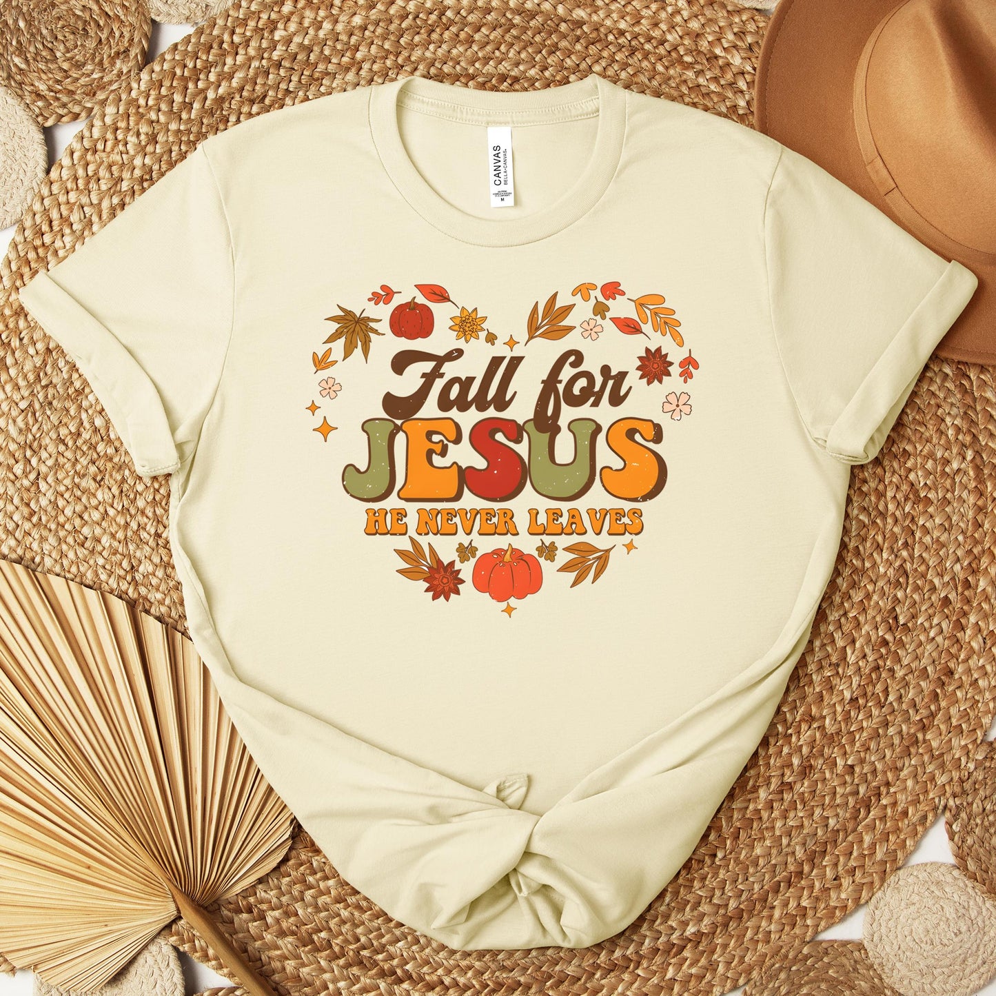 Fall For Jesus He Never Leaves 22 Premium T-shirt