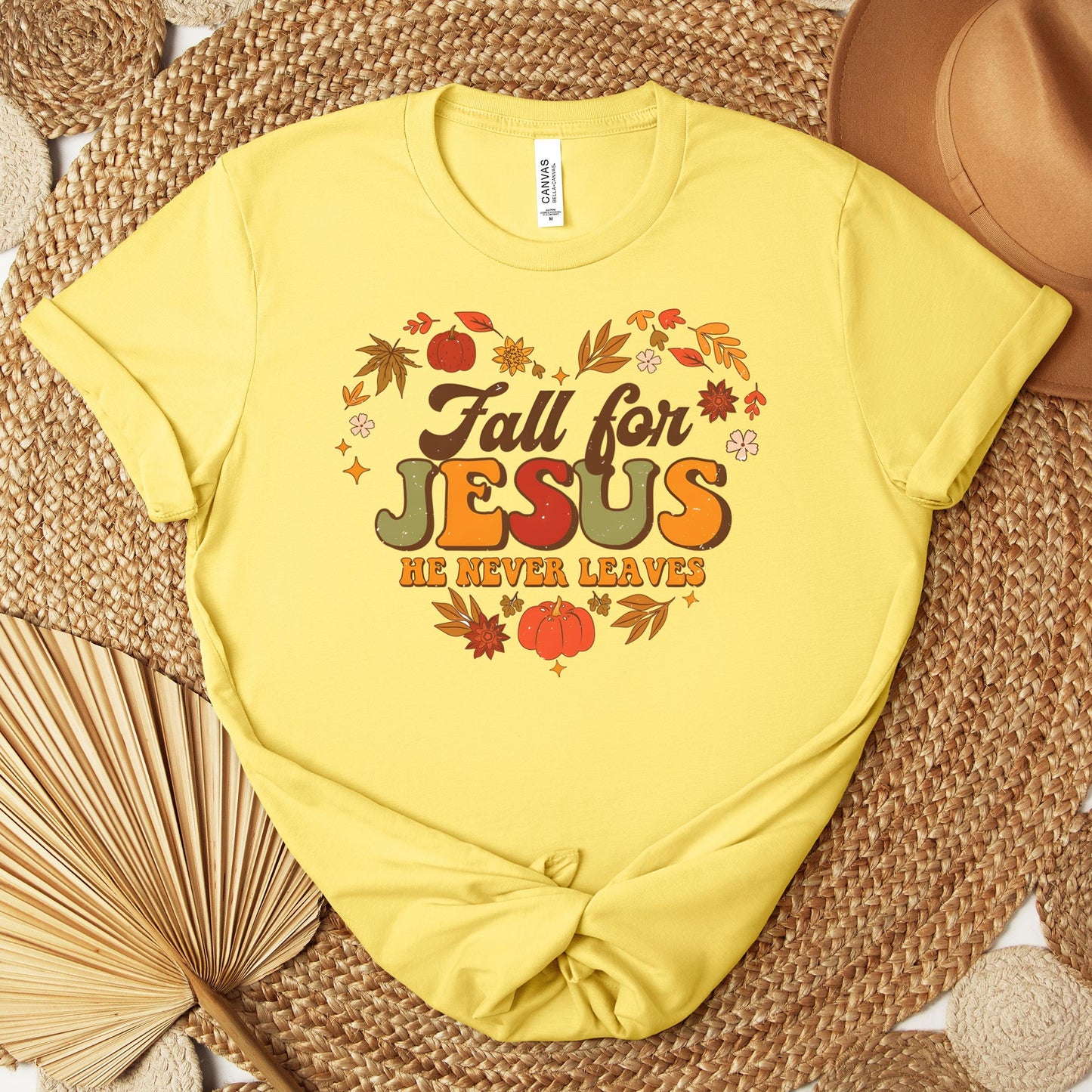 Fall For Jesus He Never Leaves 22 Premium T-shirt