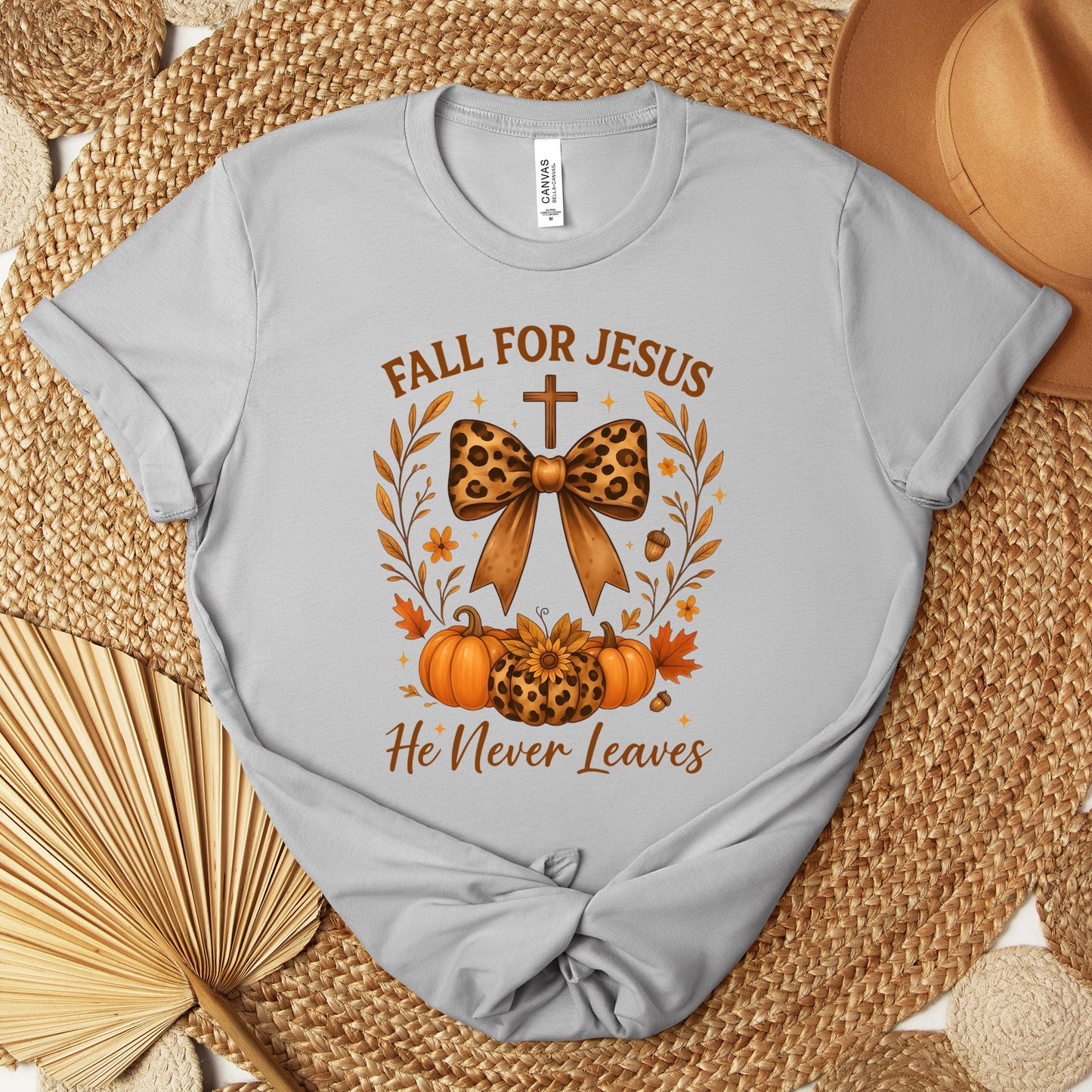 Fall For Jesus He Never Leaves 26 Premium T-shirt