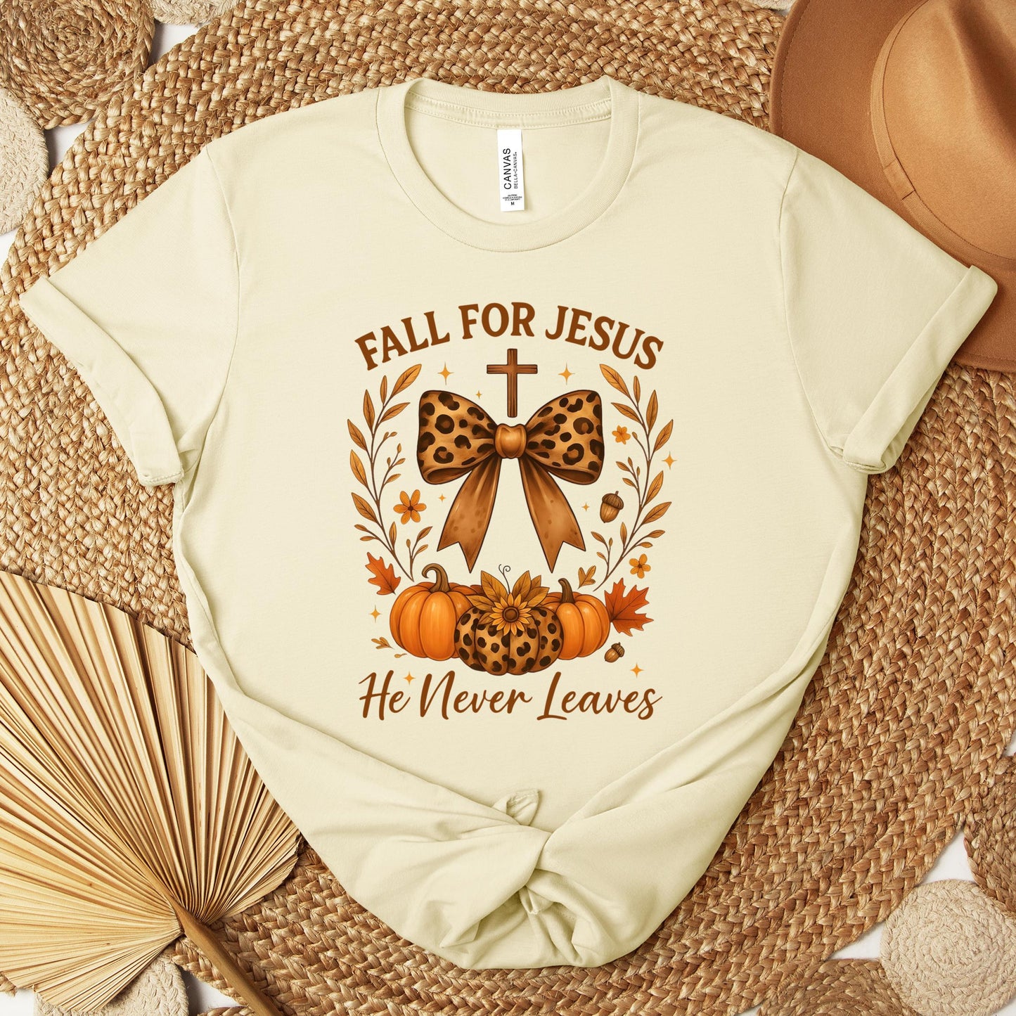 Fall For Jesus He Never Leaves 26 Premium T-shirt