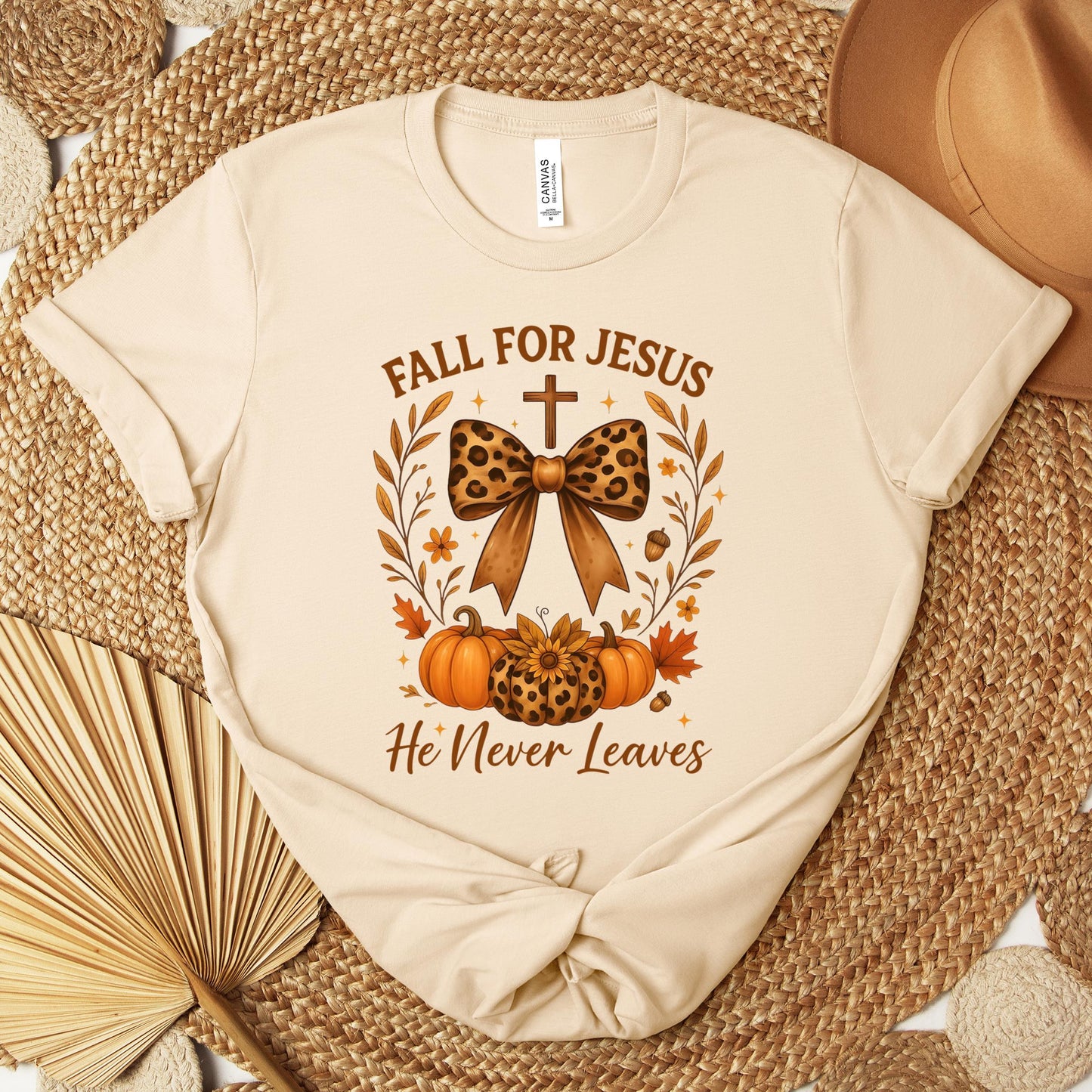 Fall For Jesus He Never Leaves 26 Premium T-shirt