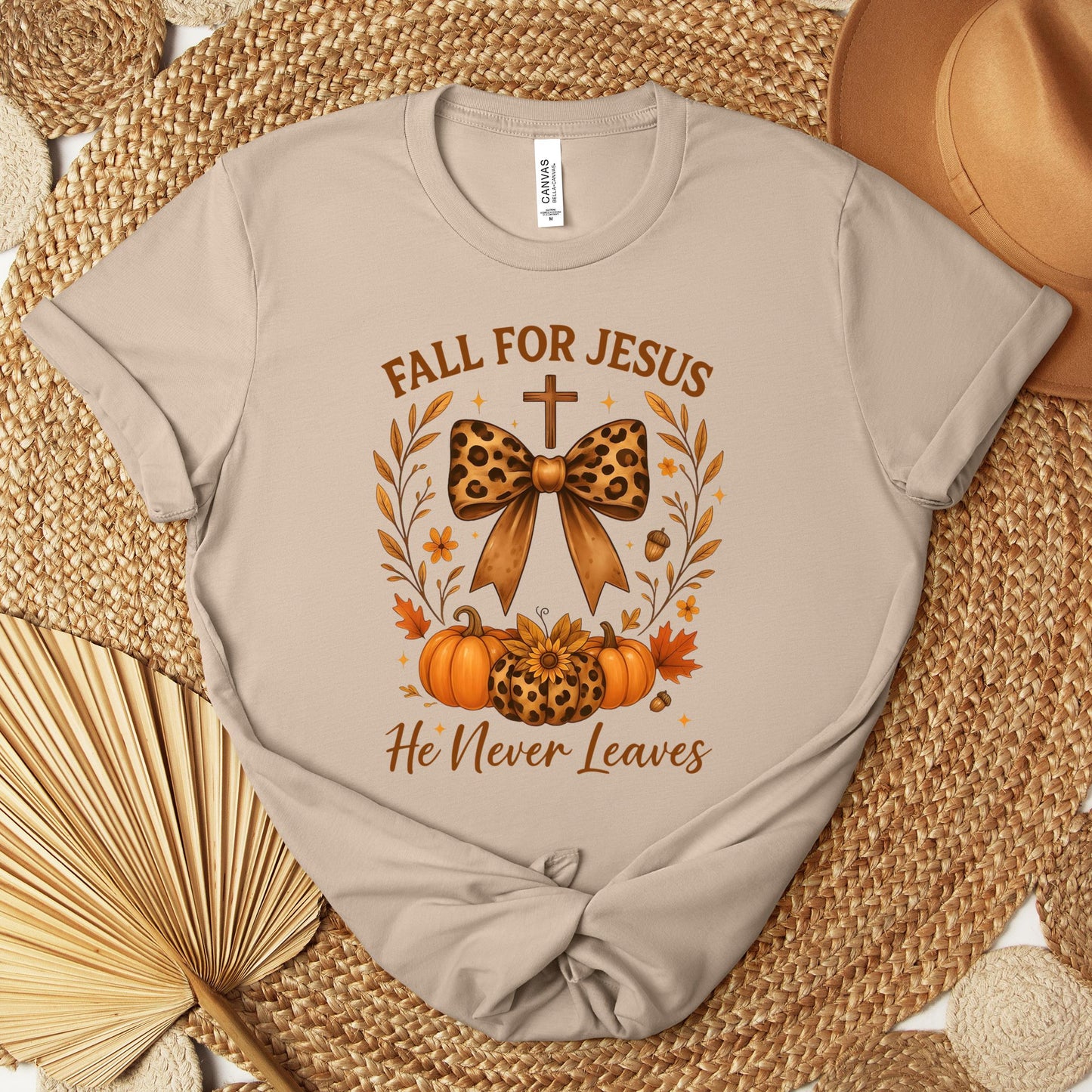 Fall For Jesus He Never Leaves 26 Premium T-shirt