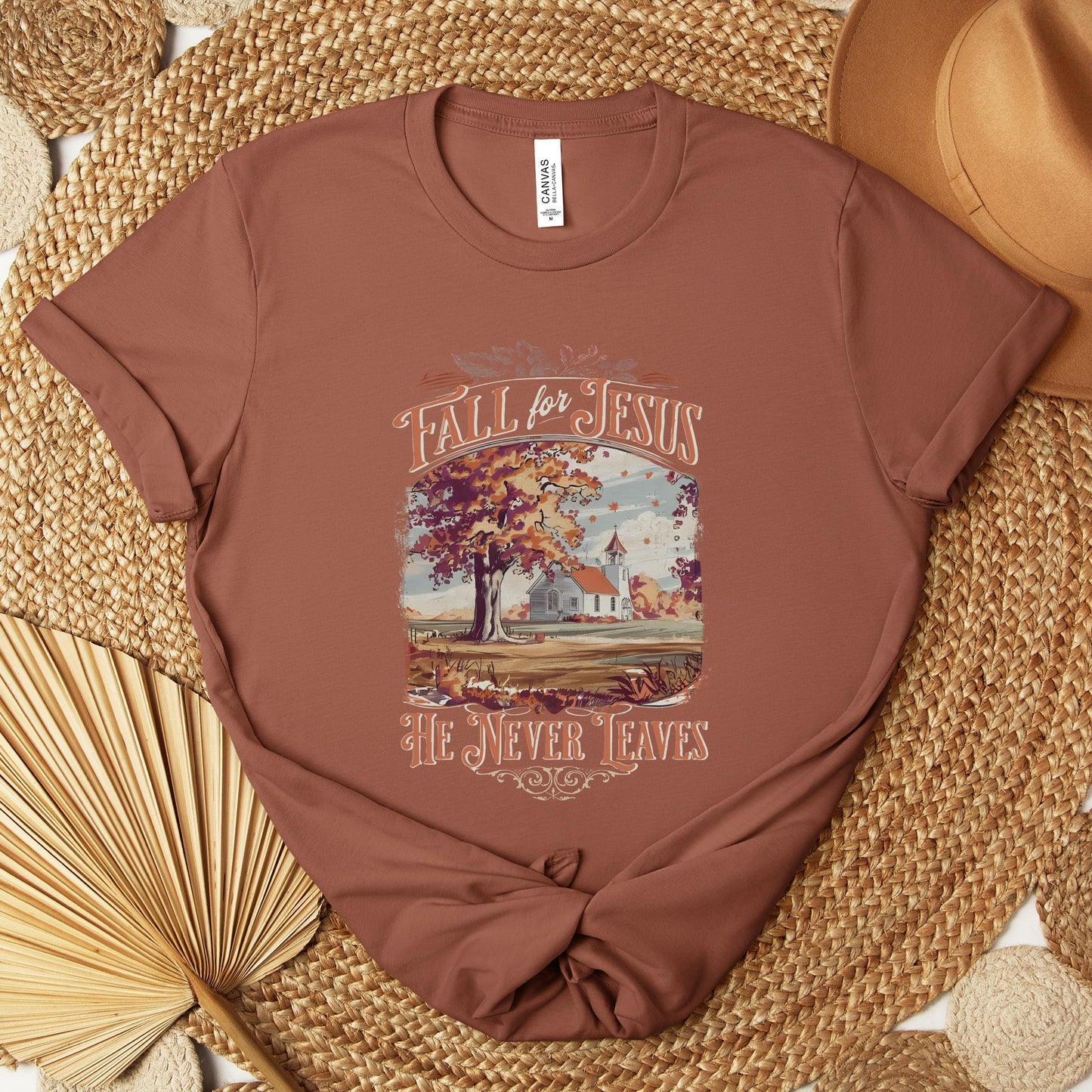 Fall For Jesus He Never Leaves 27 Premium T-shirt