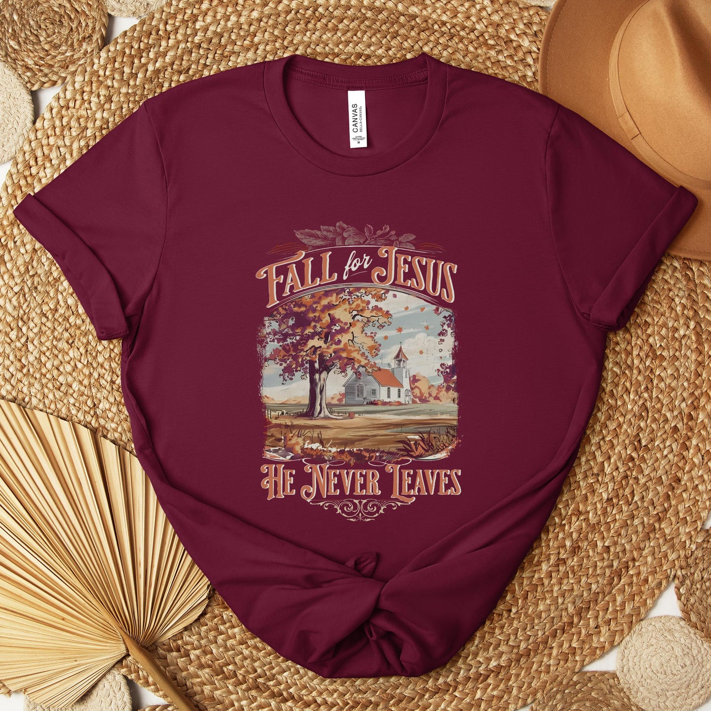 Fall For Jesus He Never Leaves 27 Premium T-shirt
