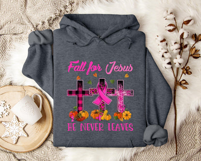 Fall For Jesus He Never Leaves 2 Hoodie
