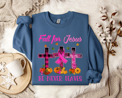 Fall For Jesus He Never Leaves 2 Sweatshirt