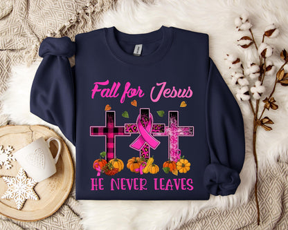 Fall For Jesus He Never Leaves 2 Sweatshirt
