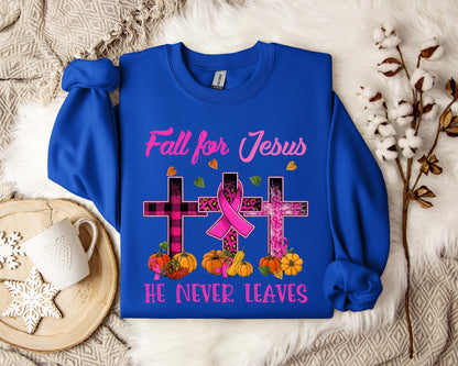 Fall For Jesus He Never Leaves 2 Sweatshirt