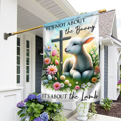 FLAGWIX  Easter Lamb Jesus Cross Flag It's Not About The Bunny It's About The Lamb