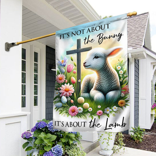 FLAGWIX  Easter Lamb Jesus Cross Flag It's Not About The Bunny It's About The Lamb
